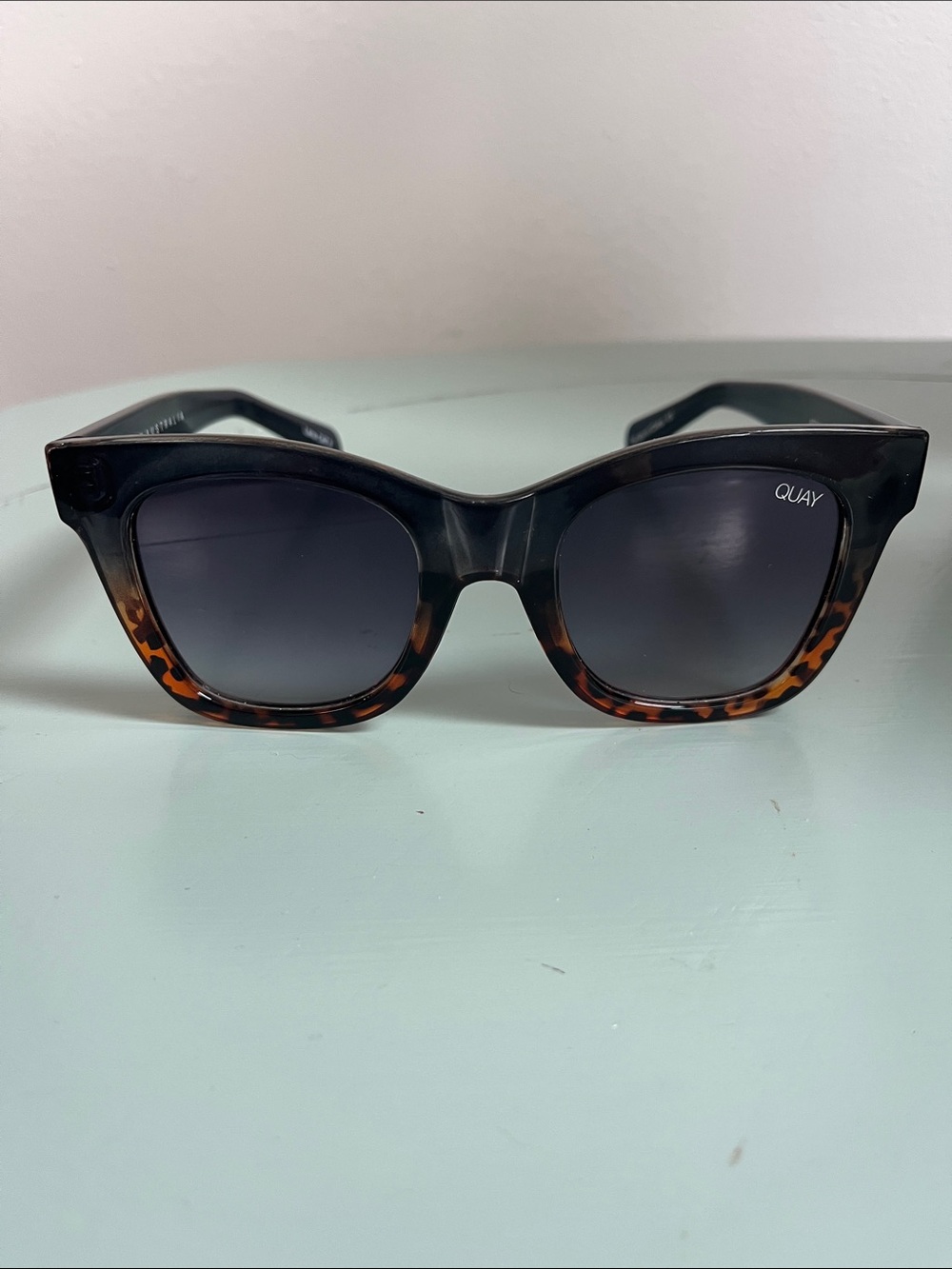 Quay Australia Black & Tortoiseshell Square Sunglasses